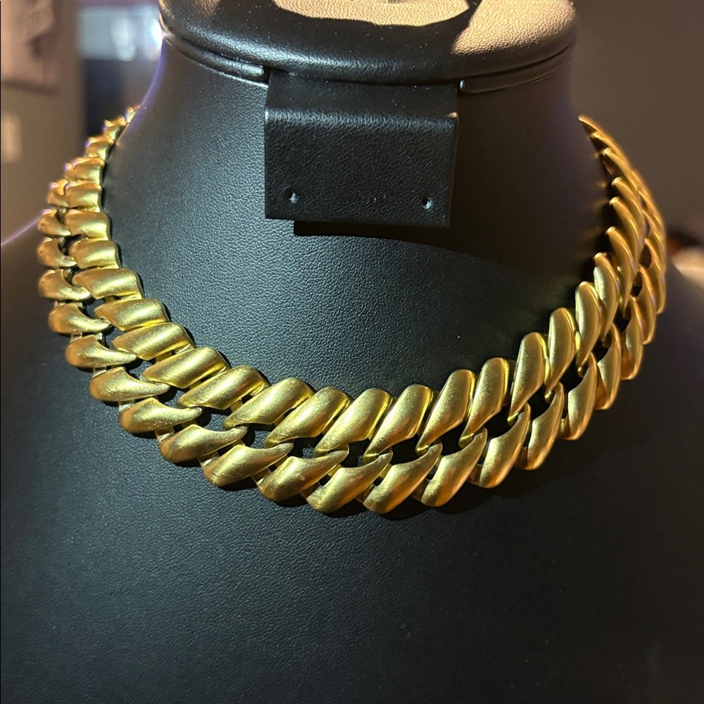 Monet Gold-Tone Interlocking Statement Necklace - image 1